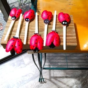 Ladybug plant stake